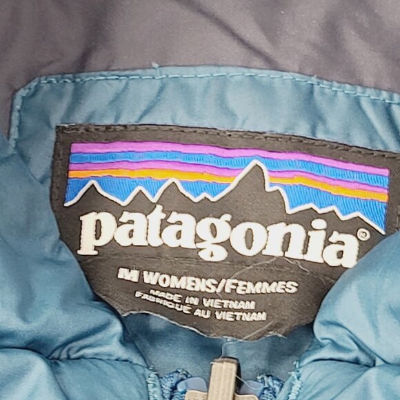 Patagonia Women's Teal Blue Stormdrift Puffer Liner Coat Quilted Parka Jacket M - Picture 7 of 11